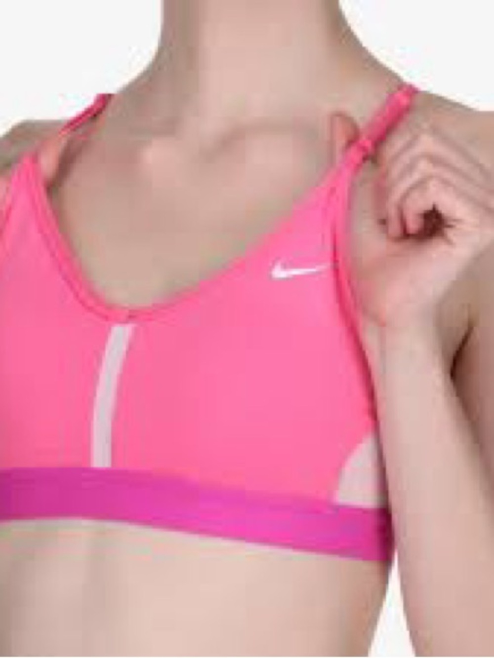 Nike Hot Pink & Magenta Sports Bra with Contrast Band